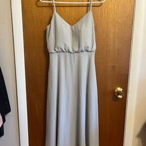 Birdy Grey Light Gray Maxi Dress